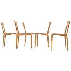 Set of 1951 Plywood Chairs, Model 50642, by Erich Menzel, GDR