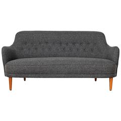 Mid Century Carl Malmsten Sofa by O.H. Sjogren Sweden Samsas 1940s