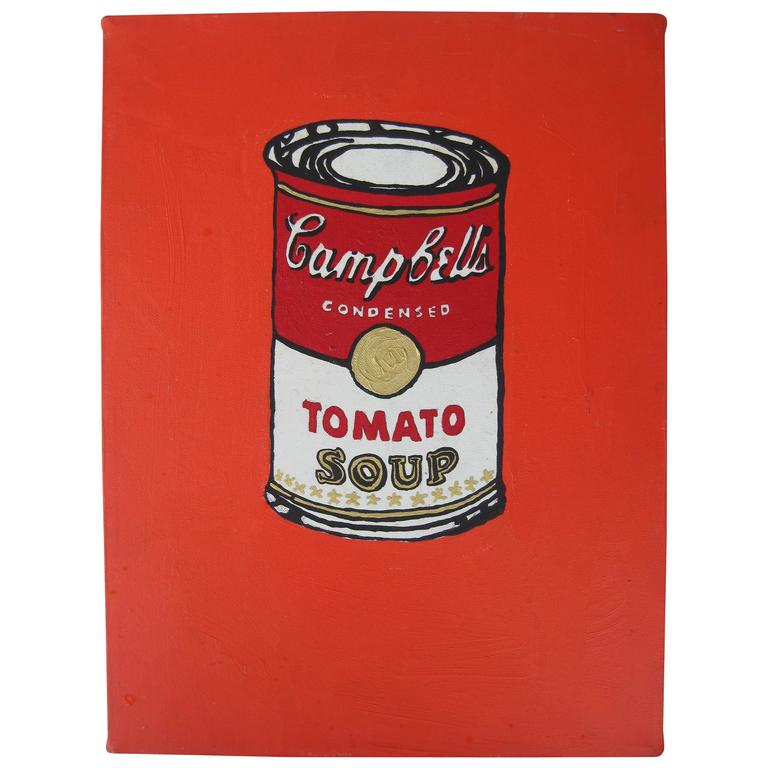 Ed Higgins Pop Art Campbell's Tomato Soup Can Painting at 1stDibs pop