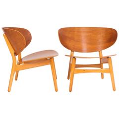 Pair of Hans J. Wegner FH, 1936 Shell Chairs