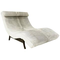 Attributed to Adrian Pearsall Wave Chaise Lounge in Brazilian Cowhide