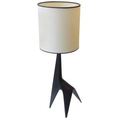 French Bronze Table Lamp in an Abstract Form of a Giraffe