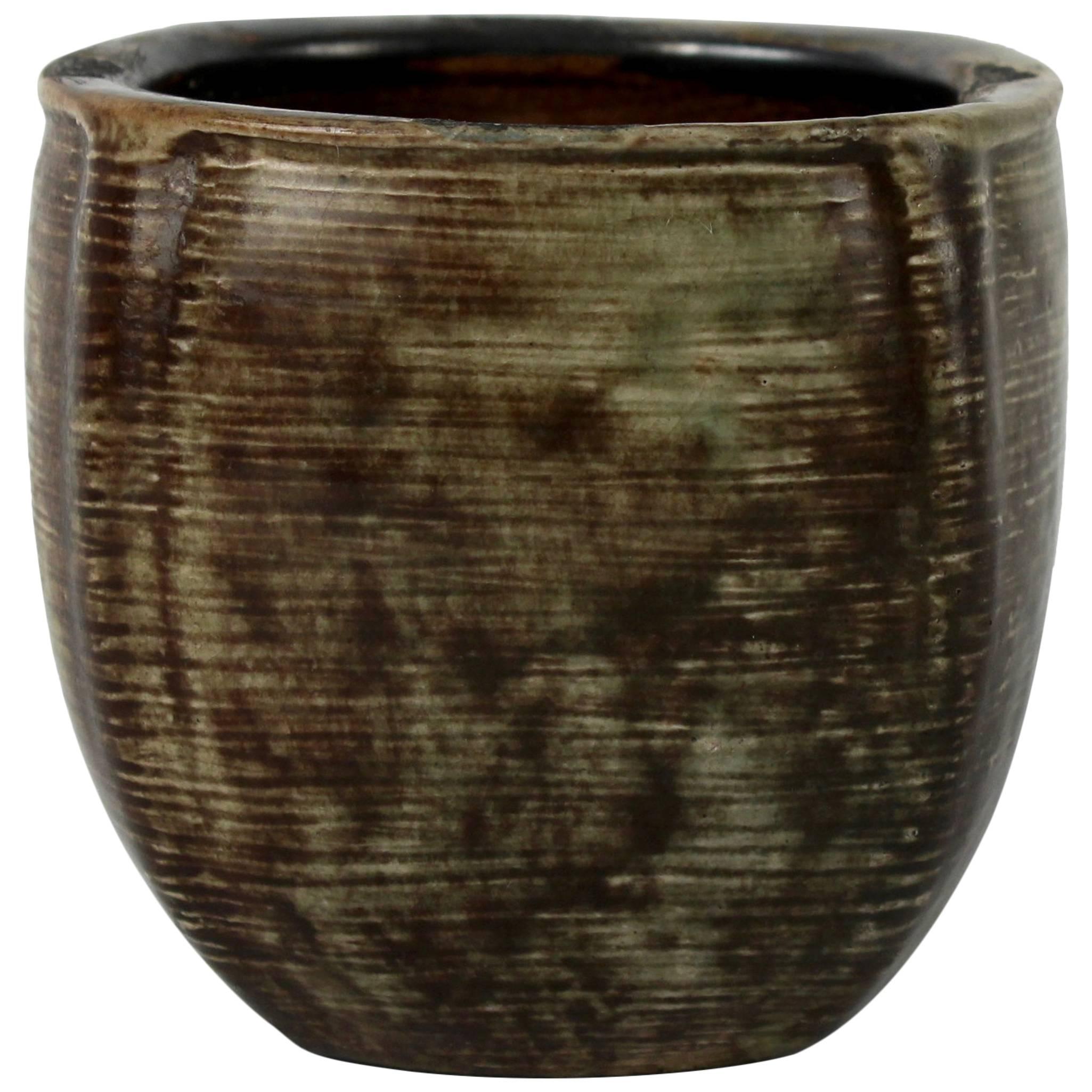 Martin Brothers English Studio Art Pottery Stoneware Vase or Jardiniere
