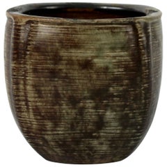 Martin Brothers English Studio Art Pottery Vase ou Jardiniere en grès