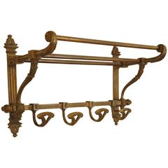 French Neoclassical Style Cast Brass Hanging Rack, Early 20th Century