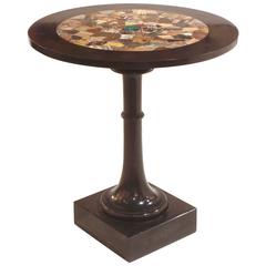 19th Century Table of Belgium Black Marble with Specimen Marble Top 2