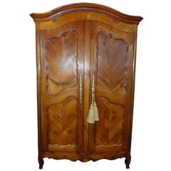 19th Century Louis XV Walnut Armoire