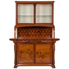 Louis Majorelle Nancy Signed Sideboard Vitrine, circa 1900