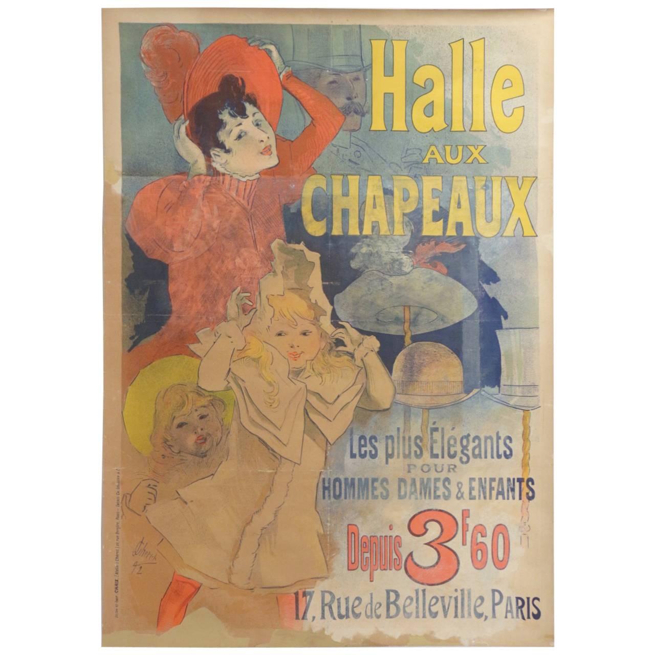 Original Lithograph Poster Printed in Colors by Jules Chéret, circa 1892 For Sale