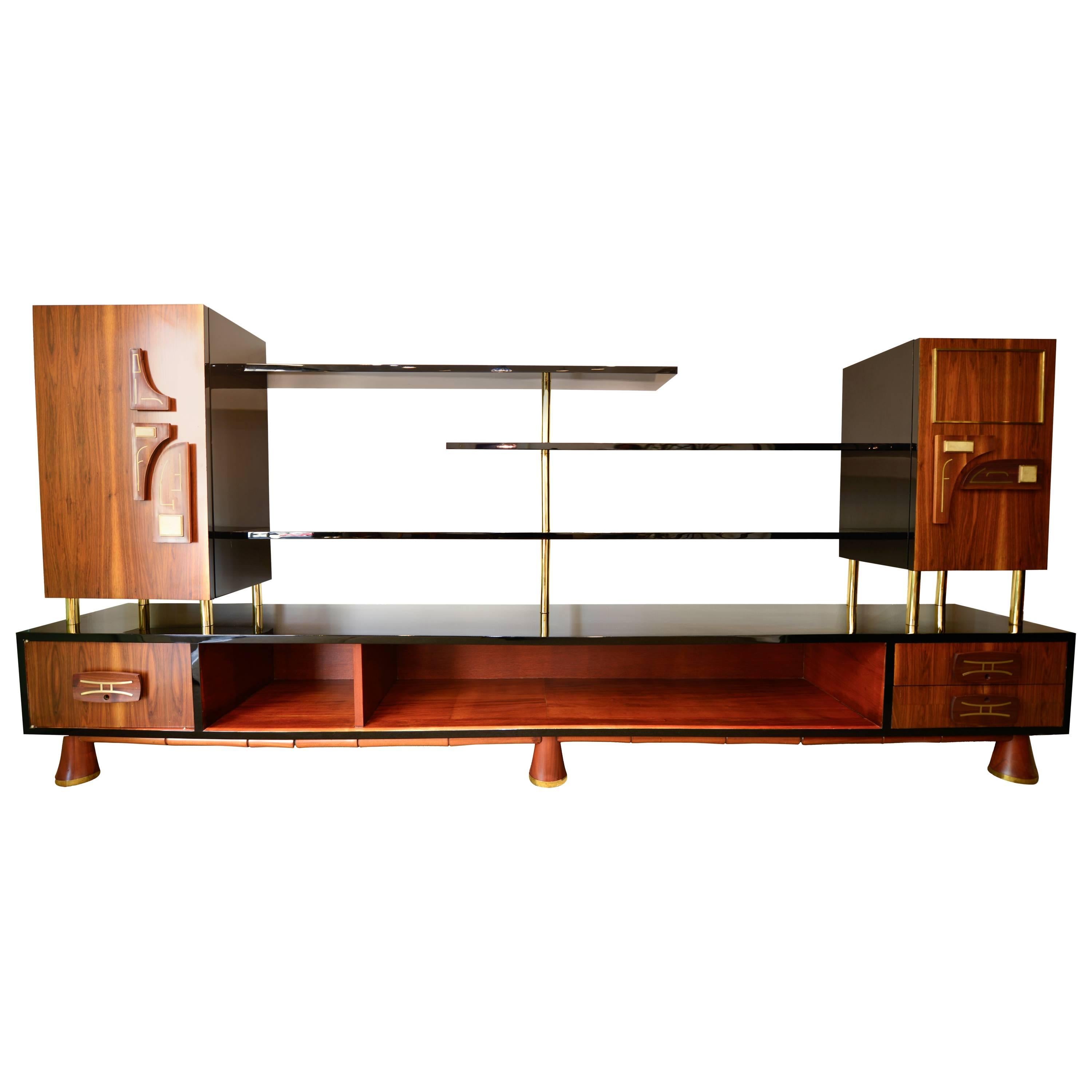 Frank Kyle Wall Unit Bookcase or Dry Bar