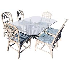 McGuire Bamboo Chinese Chippendale chairs