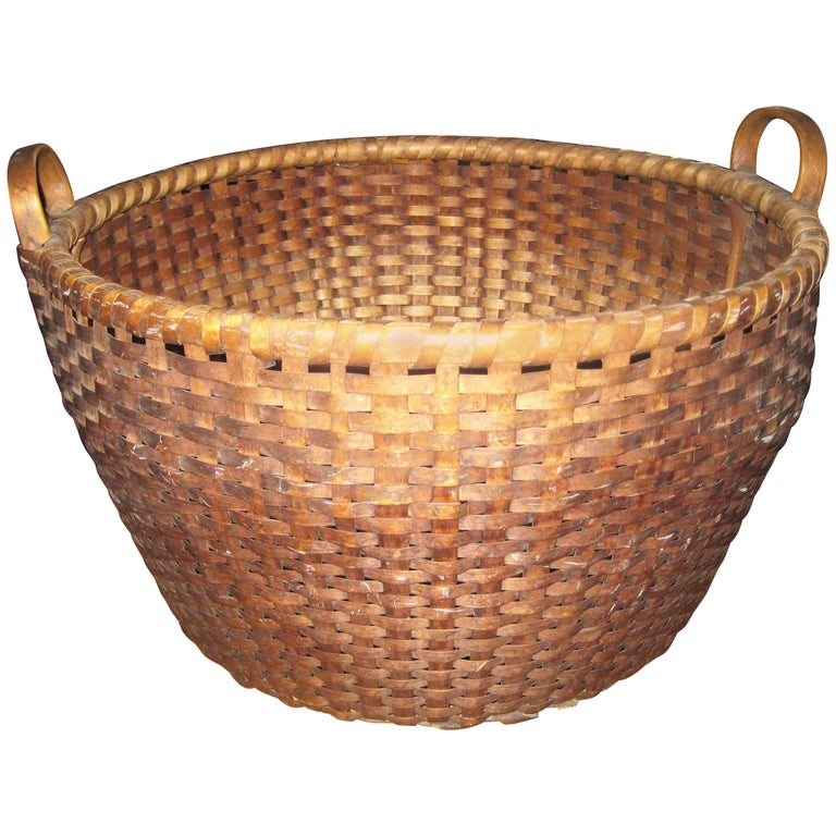 Large Antique Basket at 1stDibs