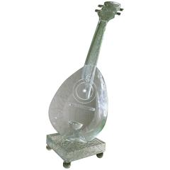 Modernistic Lucite Guitar Sculpture