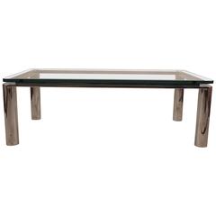 Chrome Base Plate Glass Top Coffee Table 6