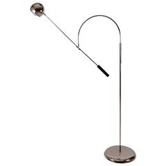 Vintage Sonneman Chrome Orbiter Floor Lamp with Larger Size Base