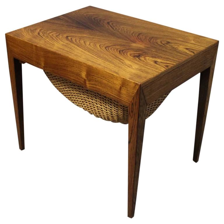 Small Sewing Table By Severin Hansen And Haslev Furnuture Factory Small Sewing Table By Severin Hansen And Haslev Furnuture Factory 1960 For