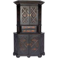 Antique Large Swedish Chinoiserie Cabinet