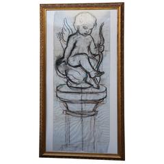 Artist's Sketch; Angel on Column by Venetia Epler