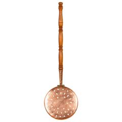 19th Century French Copper Bed Warmer 5