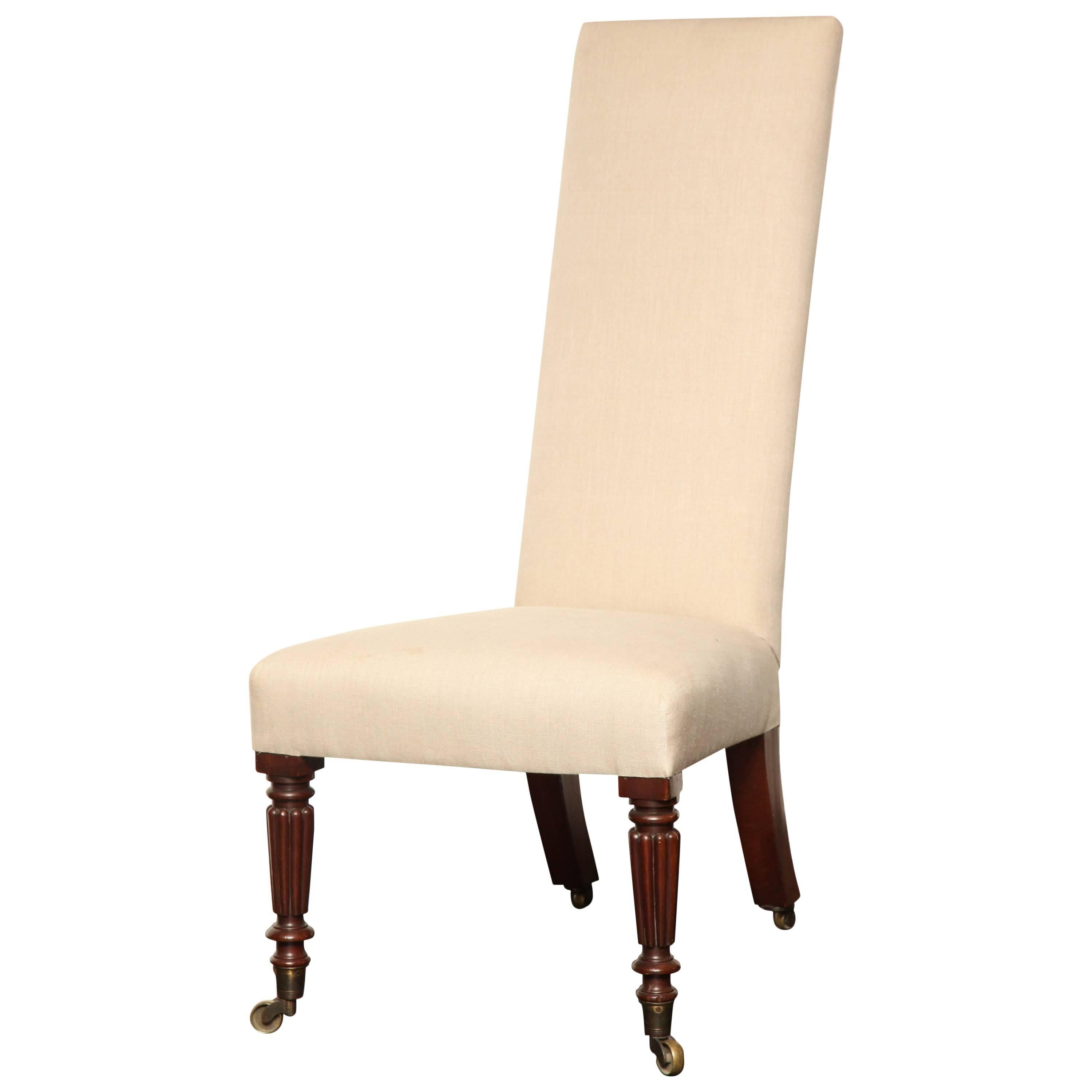 Mid-19th Century English Mahogany High Back Chair