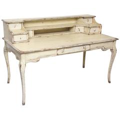 Vintage Large Painted Country French Desk