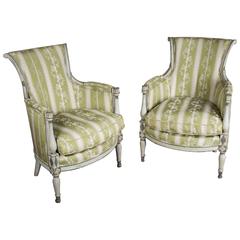 Pair of Directoire Painted Bergere