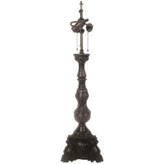 Large Patinated Bronze Lamp by E. F. Caldwell 3