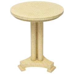 Neoclassical Tessellated Bone Side Table