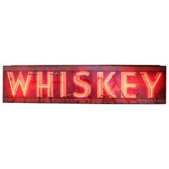 Antique Early 20th Century Neon Whiskey Sign