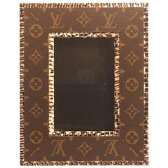 Picture Frame Made from Recycled Louis Vuitton Bags For Sale at