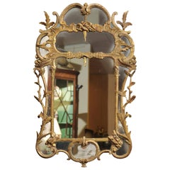 Antique 18th Century Chippendale Giltwood Mirror, England