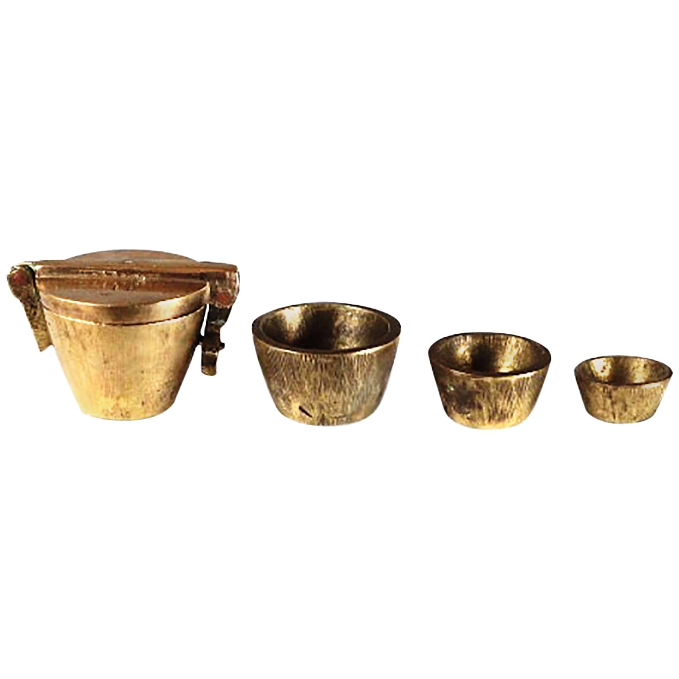 Early 19th Century Brass Apothecary Nesting Weights