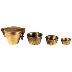 Early 19th Century Brass Apothecary Nesting Weights