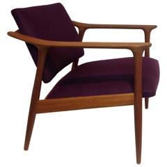 1950s Teak Easy Chair Designed by Torben Afdal, Made in Norway 