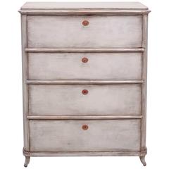 Painted North German Biedermeier Tall Chest of Drawers, circa 1820 2