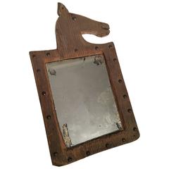 Folk Art "Horse Effigy" Mirror, 1987