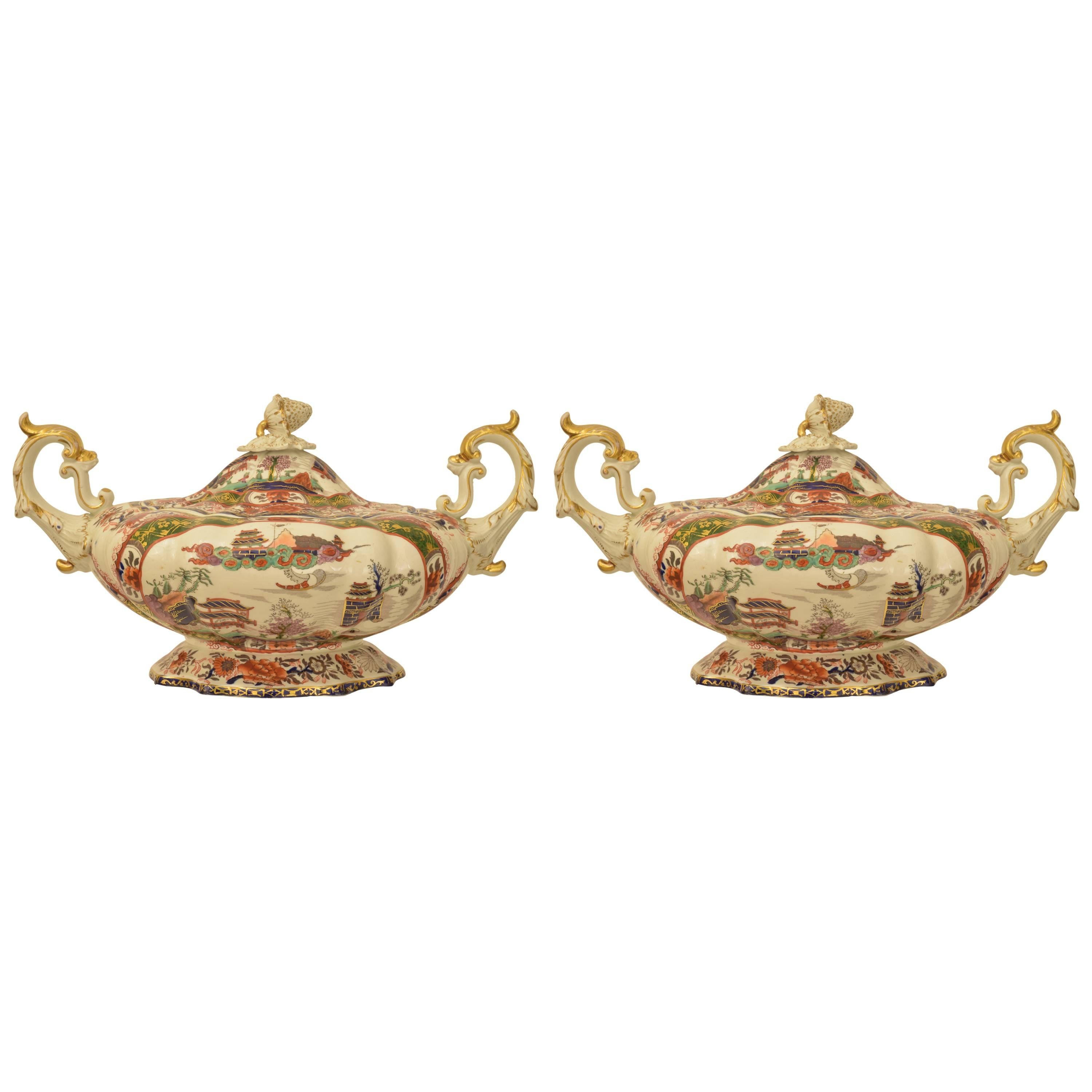 Pair of Masons Ironstone Tureens