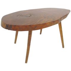 Mid-Century Free-Form Live Edge Studio Occasional Table by Roy Sheldon, D. 1962
