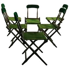 Used Set of Six Folding Camp Chairs, B.J.Harrison Son Co.