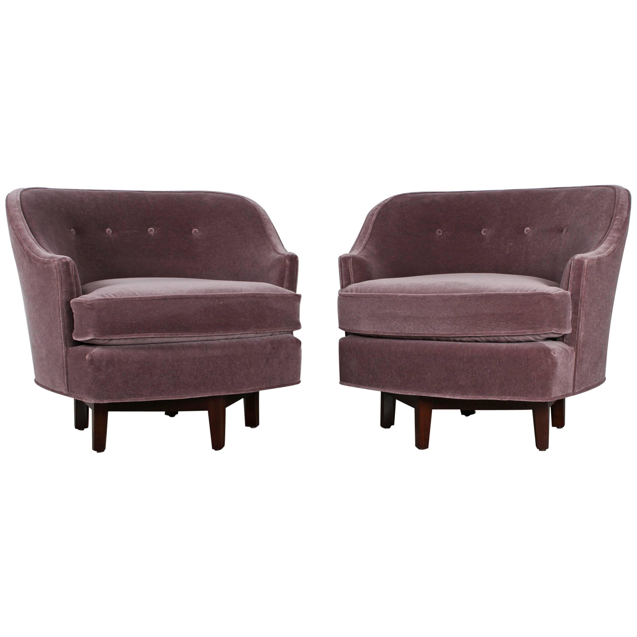 Pair of Dunbar Swivel Chairs by Edward Wormley