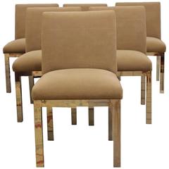 Set of Six Design Institute of America Dining Chairs Milo Baughman Style