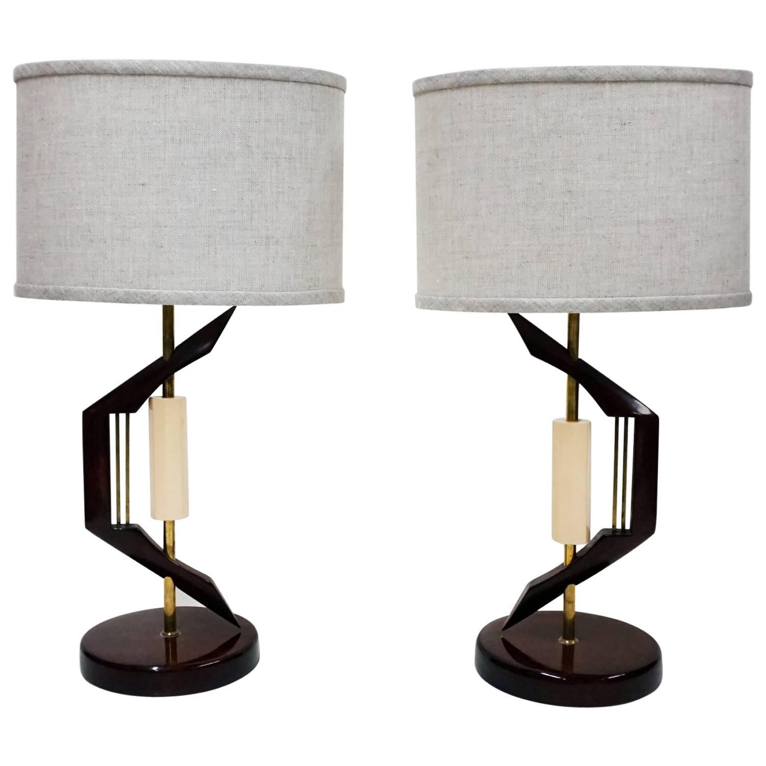 Pair of 1950s Mexican Modern Lamps
