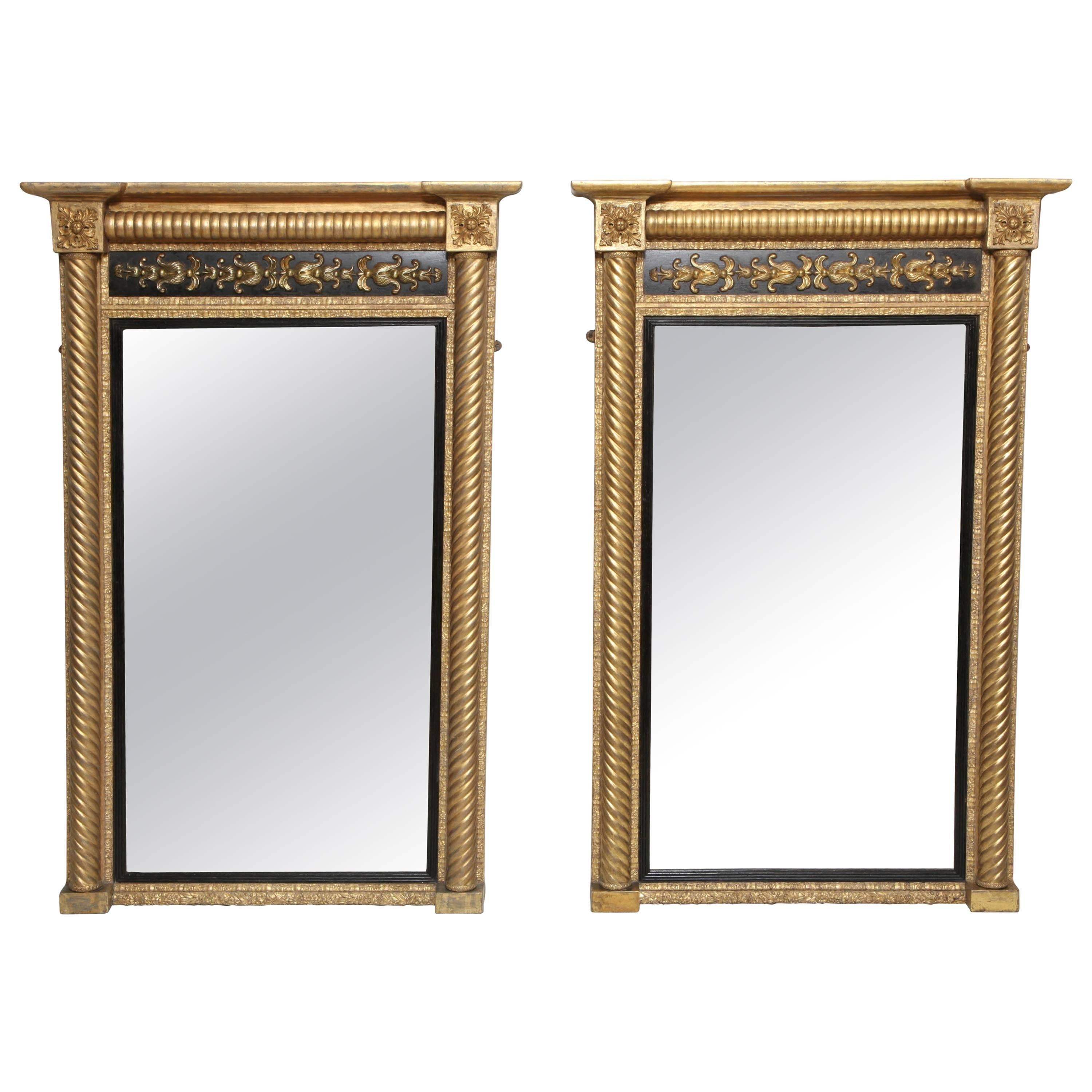 Pair of Neoclassical Pier Mirrors