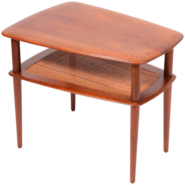 Danish Modern Solid Teak End Tables by Peter Hvidt at 1stdibs