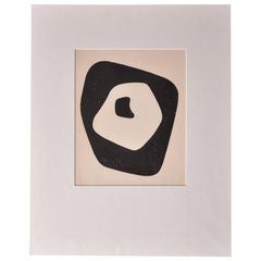 Hand Signed Jean Arp "Silent Tension" Woodcut, Paris, 1951 10