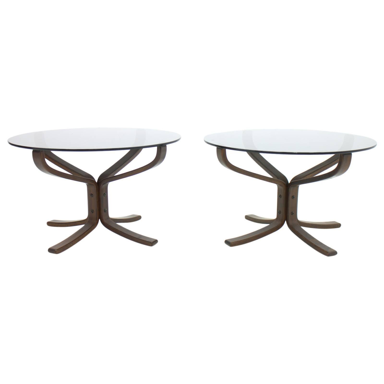Pair of Sigurd Resell Falcon Side Tables, Norway, 1960s