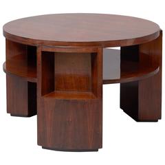 Exceptional Rosewood Two-Tier Table by Dominique, France 1930s