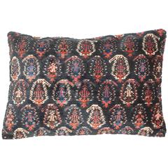 Antique Afshar Pillow "Boteh" or Paisley Design on a Midnight Blue Ground