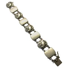 Georg Jensen Sterling Silver Bracelet with Pigeons Vintage Georg Jensen Sterling Silver Bracelet with Pigeons