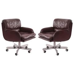 Roger Sprunger for Dunbar Leather Office Chairs